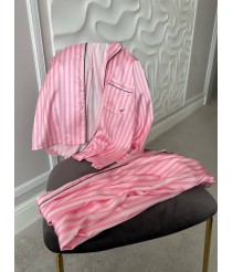 Сатиновая пижама "Victoria" (розовая), артикул 13121