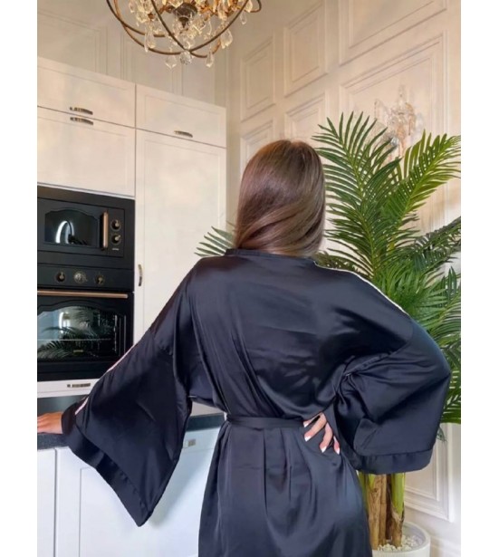 Халат-кимоно (черный), артикул 13391-1