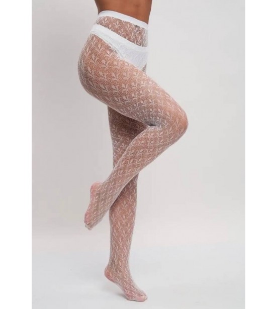 Кружевные колготки (белые) 4, артикул 13781-3