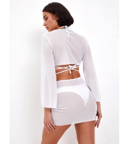 Пляжный наряд "Vendi" (белый) артикул 13741-2