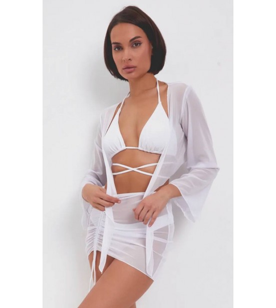 Пляжный наряд "Vendi" (белый) артикул 13741-2