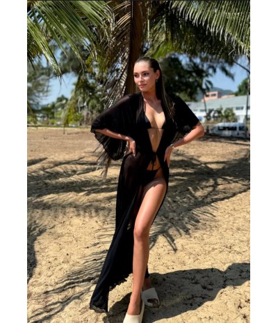 Пляжная туника "Selena" (черная), артикул 13533