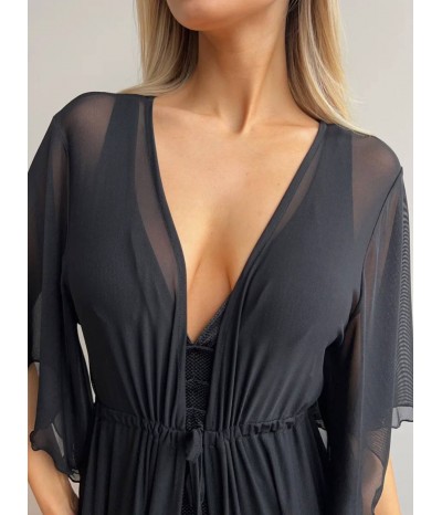 Пляжная туника "Selena" (черная), артикул 13533