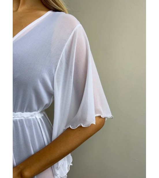 Пляжная туника "Selena" (белая), артикул 13533-1