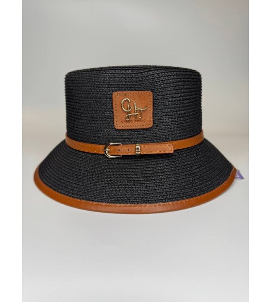 Шляпа с ремешком (графит), артикул 13606-1